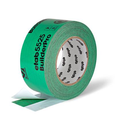 Byggfolietejp flexibel P-märkt och typgodkänd ETAB 5525, BYGGFOLIETEJP 5525-1 ETAB SPLIT LINER GRÖN 60MMX25M