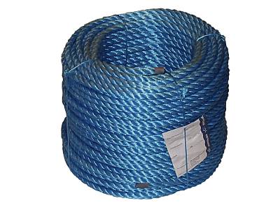 Polypropylentågvirke 3-slaget blått, TÅGVIRKE POLY POLYPROPYLEN 3-SLAGET BLÅ 10MMX30M - 2
