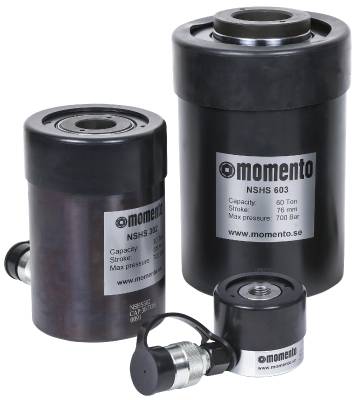 Hålcylindrar Momento, HÅLCYLINDER 12TON NSHS123-T SLAGLÄNGD 76MM