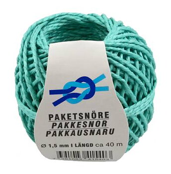 Hushållssnöre GrönaSnöret polypropylen, HUSHÅLLSSNÖRE SNÖRBOLLEN POLY GRÖN 1,5MMX40M