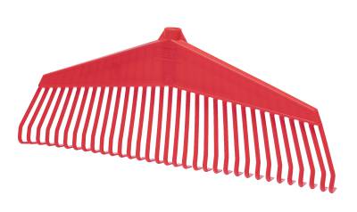Lövräfsa plast bred röd 590 mm - Nyby