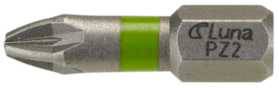 Torsionbits 25 mm för pozidriv kryss-spår Luna, BITS PZ1 TORSION 25MM 2 PACK FÄSTE 1/4