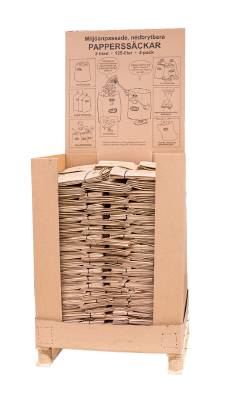 Sopsäck i papper (tvåbladig), PAPPERSSÄCK 3240LUP SVENCO 2 BLAD VÅTSTARKT KRAFTPAPPER 240L - 2