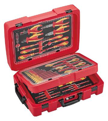 Serviceväska TengTools SCE3, SERVICEVÄSKA MED VERKTYG SCE3 56 DELAR 1000V FOAM