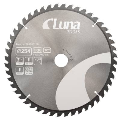 Cirkelsågklinga Luna Standard, CIRKELSÅGKLINGA TCT STANDARD LUNA 254X30 Z48