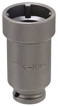 Hylsa för KM-muttrar. Med 1/2" fyrkantsfäste. Momento 4-KM, HYLSA KM 4-KM3