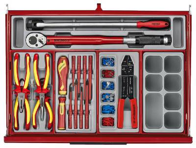 Verktygssats TengTools TKS26R1033T, VERKTYGSSET 1033 DELAR TENG TOOLS RÖD 26 TUM - 14