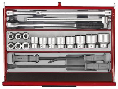 Verktygssats TengTools TKS26R1033T, VERKTYGSSET 1033 DELAR TENG TOOLS RÖD 26 TUM - 18