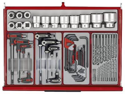 Verktygssats TengTools TKW53R615T, VERKTYGSSET 615 DELAR TENG TOOLS RÖD 53 TUM - 9