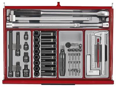 Verktygssats TengTools TKW53R615T, VERKTYGSSET 615 DELAR TENG TOOLS RÖD 53 TUM - 10