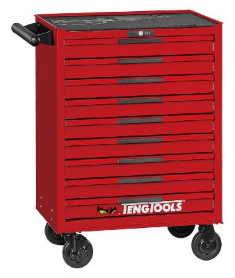 Verktygsvagn TengTools TSW26R4L/TSW26B9, VERKTYGSVAGN 9 LÅDOR TENG TOOLS RÖD 26 TUM