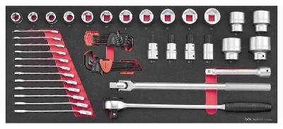 Verktygssats TengTools TKW37R525FC, VERKTYGSSET 525 DELAR TENG TOOLS RÖD 37 TUM FOAM SITE HD - 8
