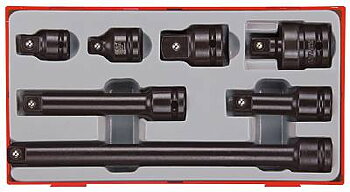 13 delars Krafthylsverktygssats med 1/2" fyrkantsfäste Teng Tools TT9207A, KRAFTHYLSTILLBEHÖR 1/2 TT9207A