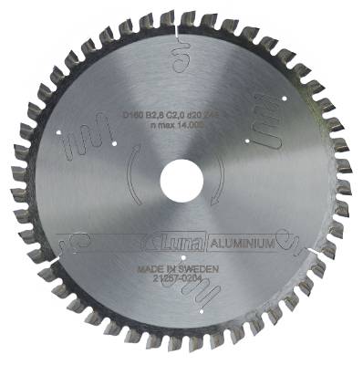Cirkelsågklinga Luna Aluminium, SÅGKLINGA HM 160X20 Z48