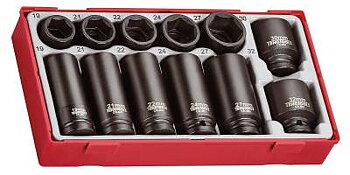12 delars Krafthylssats med 1/2" fyrkantsfäste Teng Tools TT9212, KRAFTHYLSSATS 1/2 12 DELAR TT9212