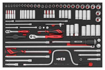 86 delars Hylsnyckelsats med 1/4'' och 3/8'' fyrkantsfäste Teng Tools TTESK86, HYLSNYCKELSATS EVA 3/8 86 DELAR