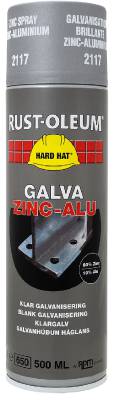 Kallgalv Rust-Oleum Galva Zink-Alu 2117, 1017, ROSTSKYDDSFÄRG GALVA ZINK RUST-OLEUM ALUMINIUM 1017 1KG