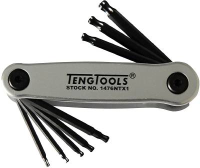 TX-nycklar i sats Teng Tools 1476NTX1, TX-NYCKELSATS KULA 8 DELAR