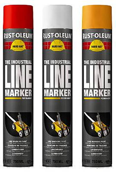 Linjemarkeringsfärg Rust-Oleum Hard Hat 750 ml, LINJEMARKERINGSFÄRG HARD HAT RUST-OLEUM GUL 750ML