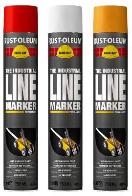 Linjemarkeringsfärg Rust-Oleum Hard Hat 750 ml, LINJEMARKERINGSFÄRG HARD HAT RUST-OLEUM GUL 750ML