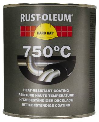 Värmebeständig färg Rust-Oleum 750 grader, FÄRG RUST-OLEUM VÄRMEBESTÄNDIG 750 GRADER SVART 0,75L - 2
