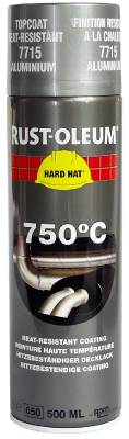 Värmebeständig färg Rust-Oleum 750 grader, FÄRG RUST-OLEUM VÄRMEBESTÄNDIG 750 GRADER SVART 0,75L