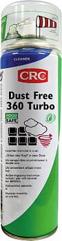 Tryckluftsspray CRC Turbo AE (250 ml), BLÅS RENT DUST FREE 360 TURBO DUST CLEANER AE 250ML