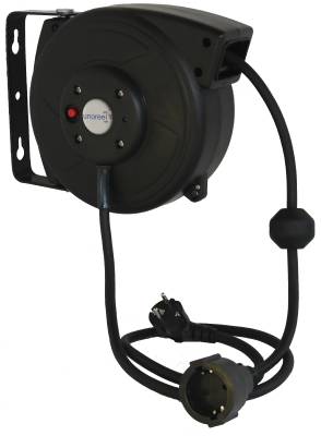 Kabelupprullare för väggmontering 6m liten modell UNOFLOW, KABELUPPRULLARE UNOREEL 3X1,5MM 6M 2300W SCHUCKO