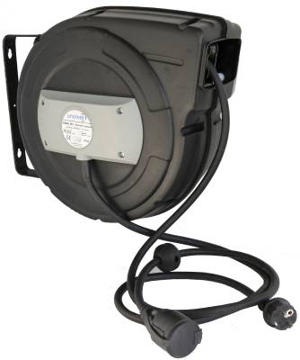 Slangupprullare, bärbar UNOREEL, KABELUPPRULLARE UNOREEL 3X2,5MM 20M 3200W SCHUCKO