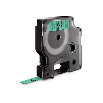 Industrimärkband Dymo, MÄRKBAND DYMO D1 9MMx7M SVART/GRÖN