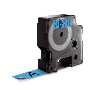 Industrimärkband Dymo, MÄRKBAND DYMO D1 19MMx7M SVART/BLÅ