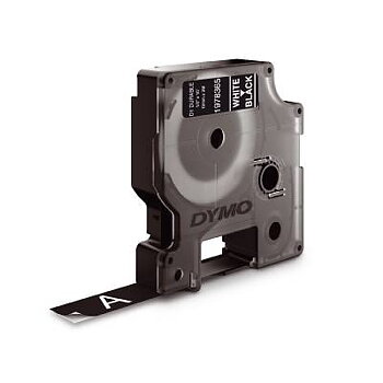 Märkband extra starkt DYMO, MÄRKBAND DYMO D1 12MMx3M VIT/SVART EXTRA START