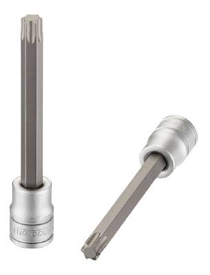 Lång TX-hylsa. Fyrkantsfäste 3/8”. Teng Tools M382210T-C/M382250T-C, HYLSBITS 3/8 TX27 100MM