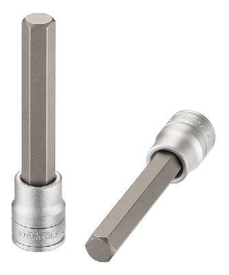 Lång insexbitshylsa. Fyrkantsfäste 3/8”. Teng Tools M382503-C/M382512-C, HYLSBITS 3/8 SEXKANT 8MM