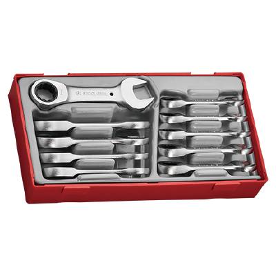 U-ringspärrnyckelsats stubby (10-delad) Teng Tools TT6010MRS, U-RINGSPÄRRNYCKELSATS STUBBY 10-19MM TENG TOOLS TT6010MRS