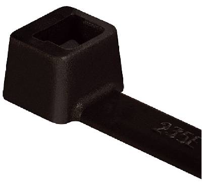 Buntband UV utomhus Hellermann, BUNTBAND HELLERMANN T120R SVART 390X7,6MM