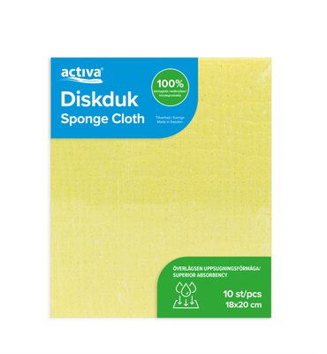 Diskduk gul 180x200 mm 10-pack - Activa