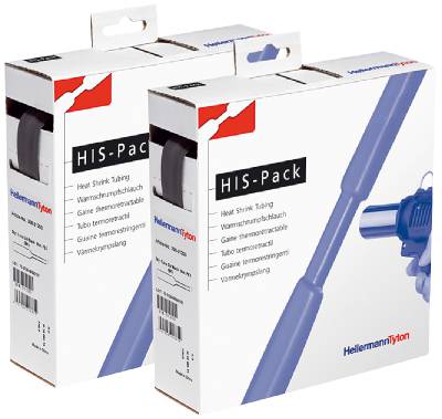 .Krympslang (i låda) Hellermann, KRYMPSLANG HELLERMANN HIS 12,7/6,4 BK 1/2 SVART 5M
