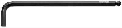 Sexkantnyckel, extra lång med kulspets. Teng Tools 3908015BL-390810BL, SEXKANTNYCKEL LÅNG 6MM