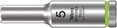 Hylsa WERA HMA (1/4" djup), HYLSA LÅNG 8790 HMA DEEP WERA 1/4'' 5MM