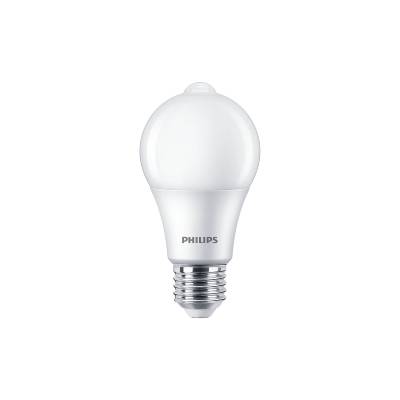 LED-lampa med skymningsrelä E27 Philips, LEDLAMPA SENSOR 60W A60 E27 PHILIPS VARMVIT FROSTAD
