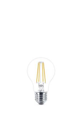 Klassisk glödlampa (LED) E27 (klar) Philips, LEDLAMPA PHILIPS CLA GLA 60W LJUSKÄLLA E27 SRT4 VARMVIT KLAR