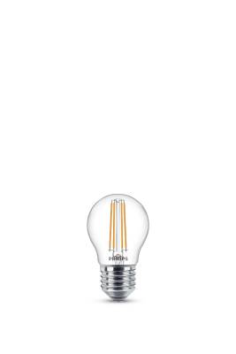 Klassisk LED-lampa E27 (klar) Philips, LEDLAMPA PHILIPS CLASSIC GLAS 40W KLOT E27 SRT4 VARMVIT KLAR