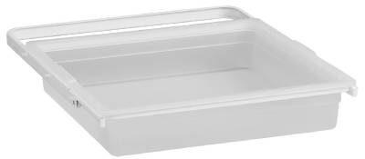 Förvaringsback solid utdragbar  Elfa, PLASTBACK 40 ELFA 26413 SOLID UTDRAGBAR VIT 449X436X88MM