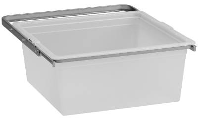 Förvaringsback solid utdragbar  Elfa, PLASTBACK 40 ELFA 264283 SOLID UTDR.B PLATINUM 449X436X188MM