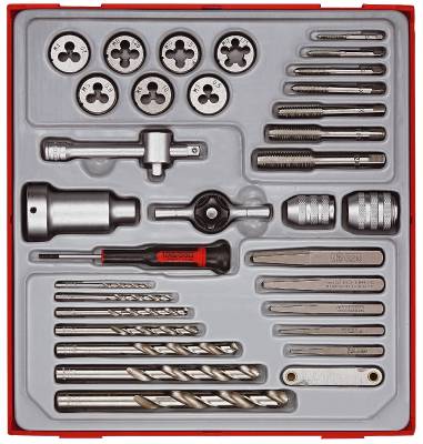 34 delars Gängsats Teng Tools TTDTD34, GÄNGSATS M3-M12 34 DELAR