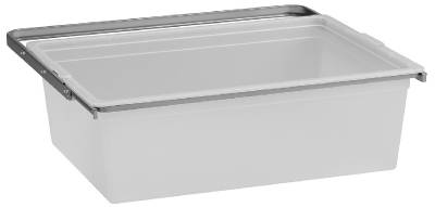 Förvaringsback solid utdragbar  Elfa, PLASTBACK 40 ELFA 266283 UTDRAG.B PLATINUM 605X436X188MM
