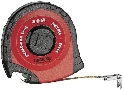Stålmåttband i kapsel Teng Tools MT10 / MT30, MÅTTBAND 10 METER MM/TUM