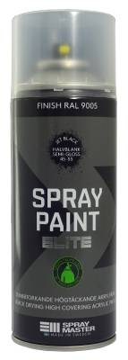 Sprayfärg&nbsp;Elite Spray Master, SPRAYFÄRG SPRAY MASTER ELITE SVART HALVMATT 400ML