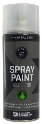 Sprayfärg&nbsp;Elite Spray Master, SPRAYFÄRG SPRAY MASTER ELITE SVART MATT 400ML